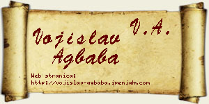 Vojislav Agbaba vizit kartica